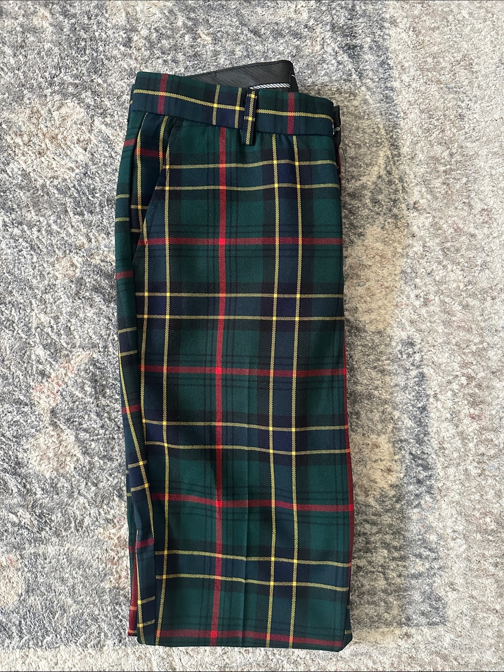 Forever 21 Plaid Pants with Red & Yellow Stripes